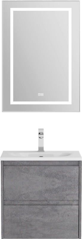 Мебель для ванной комнаты BelBagno Kraft 39 50 cemento grigio, раковина BB-8099-3-50