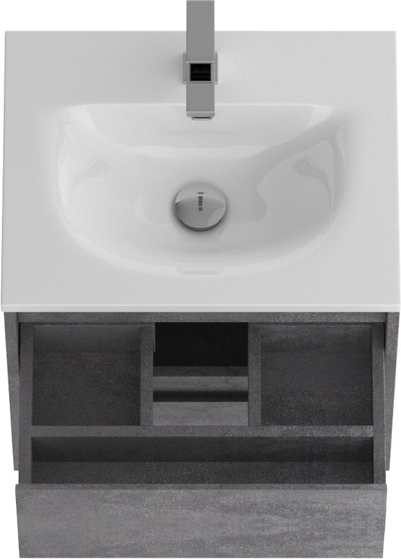Мебель для ванной комнаты BelBagno Kraft 39 50 cemento grigio, раковина BB-8099-3-50