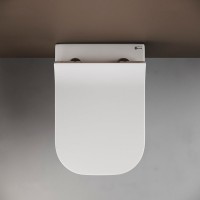 Комплект Ceramicanova Унитаз подвесной New Day CN3005 безободковый, с микролифтом + Инсталляция Balance CN121002MB с кнопкой Square матовой черной