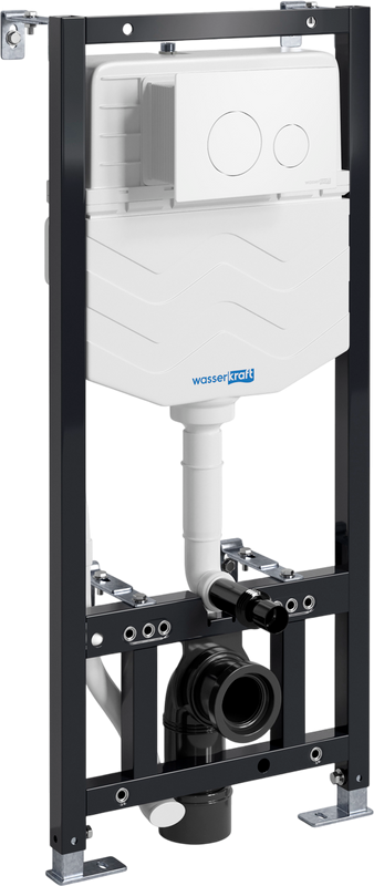 Система инсталляции для унитазов Wasserkraft Aller 10TLT.010.ME.WM02 с кнопкой смыва матовой белой