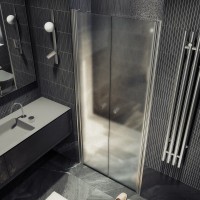 Душевая дверь в нишу Maybahglass MGD-445-5 99 см, профиль матовый хром, стекло сатин