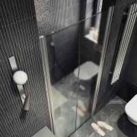 Душевая дверь в нишу Maybahglass MGD-445-5 99 см, профиль матовый хром, стекло сатин