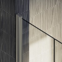Душевая дверь в нишу Maybahglass MGD-445-5 99 см, профиль матовый хром, стекло сатин