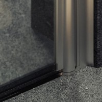 Душевая дверь в нишу Maybahglass MGD-445-5 99 см, профиль матовый хром, стекло сатин