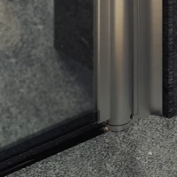 Душевая дверь в нишу Maybahglass MGD-445-5 99 см, профиль матовый хром, стекло сатин