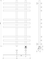Полотенцесушитель электрический Secado Понтида 3, R 100x50 см, подключение справа, хром, лесенка