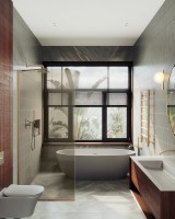 Душевая перегородка Maybahglass MGD-684-2у 119 см, профиль бронза, стекло бронза