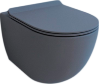 Комплект Унитаз подвесной Esbano Garcia ESUPGARCGM матовый серый + Инсталляция Fram + Кнопка ESINMTK60ST