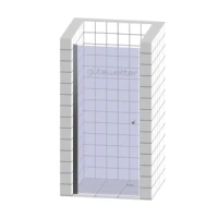 Душевая дверь в нишу Kubele DE020 DE020D601T-CLN-BLM- 70х200 70, профиль черный матовый