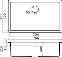 Мойка кухонная Omoikiri Yamakawa 75T-U/I-BL черная