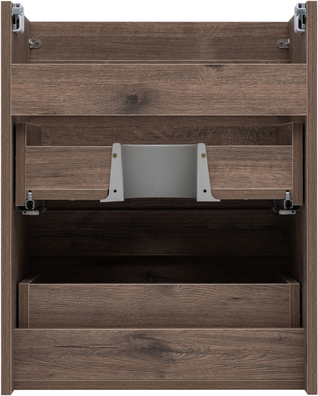 Тумба с раковиной Aquanet Нота new 50 подвесная, дуб веллингтон табак