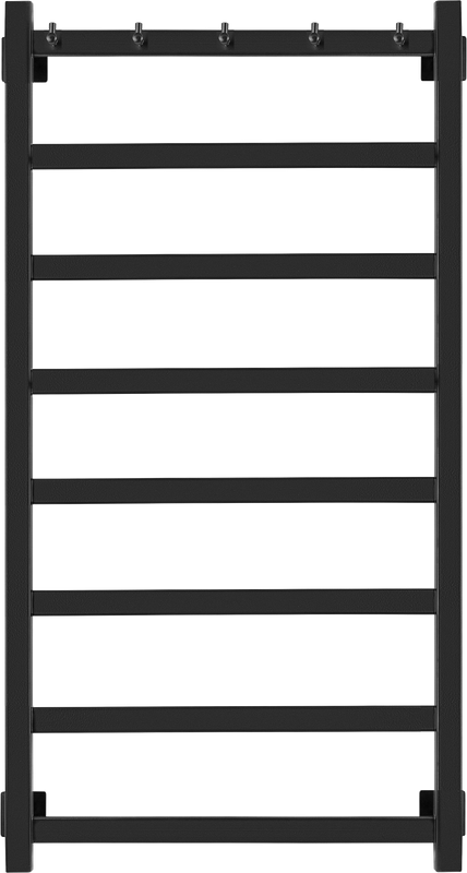 Полотенцесушитель водяной Secado Корсико 1 К 100x55 см, матовый черный, лесенка