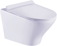 Комплект Унитаз подвесной Esbano Aster ESUPASTEW белый глянец + Инсталляция Fram + Кнопка ESINOVL17GW