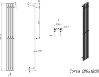 Полотенцесушитель электрический Grota Corsa 18х180