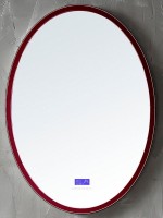 Зеркало Abber Stein AS6610R 55х75 см, с подсветкой, с bluetooth-плеером, коричневое