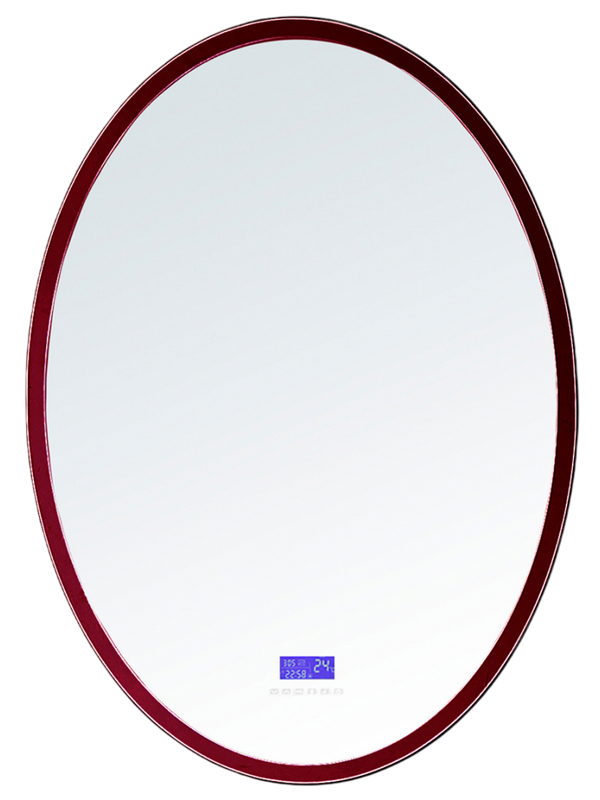 Зеркало Abber Stein AS6610R 55х75 см, с подсветкой, с bluetooth-плеером, коричневое