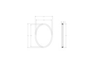 Зеркало Abber Stein AS6610R 55х75 см, с подсветкой, с bluetooth-плеером, коричневое