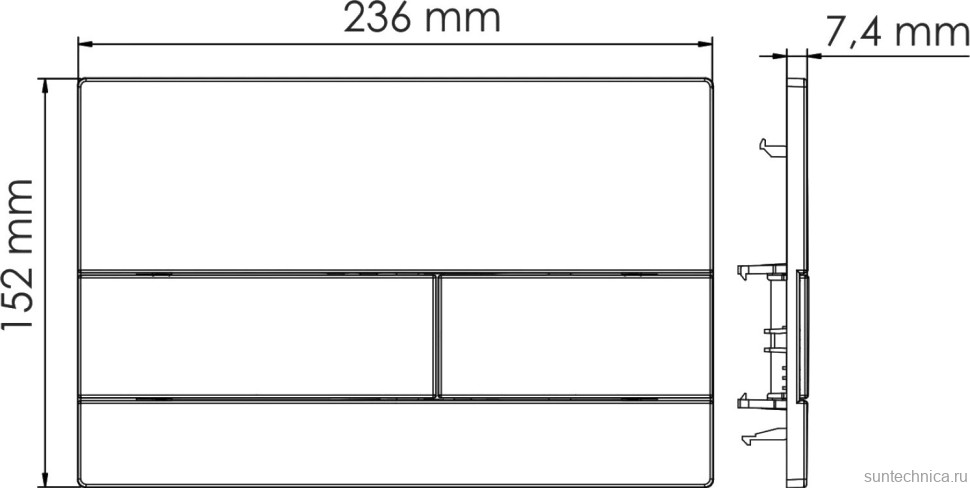 Система инсталляции для унитазов Wasserkraft Glan 66TLT.010.ME.WH.WM04 с кнопкой смыва матовой белой