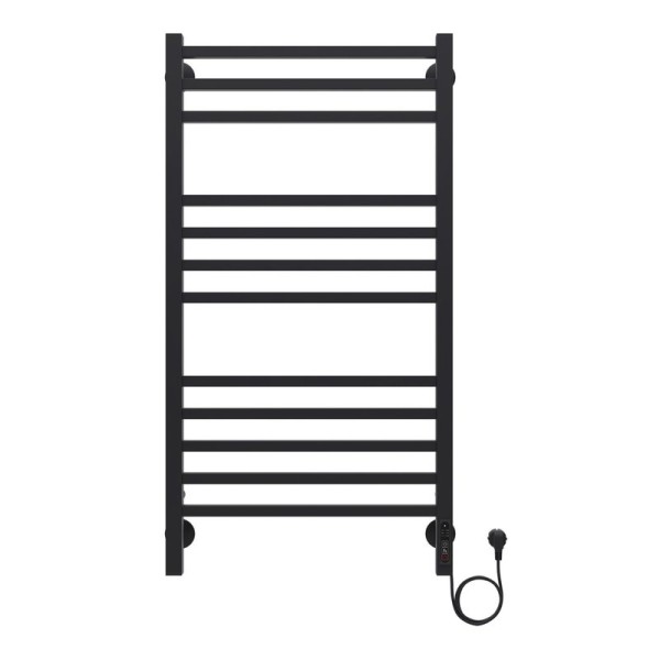 Полотенцесушитель Azario ANCONA 500/1000 электрический ЧЕРНЫЙ R 12 кв. пер.