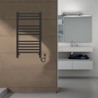Полотенцесушитель Azario ANCONA 500/1000 электрический ЧЕРНЫЙ R 12 кв. пер.