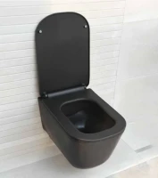 Унитаз подвесной Kerasan Tribeca 511431 черный матовый Унитаз подвесной Kerasan Tribeca 511431 черный матовый