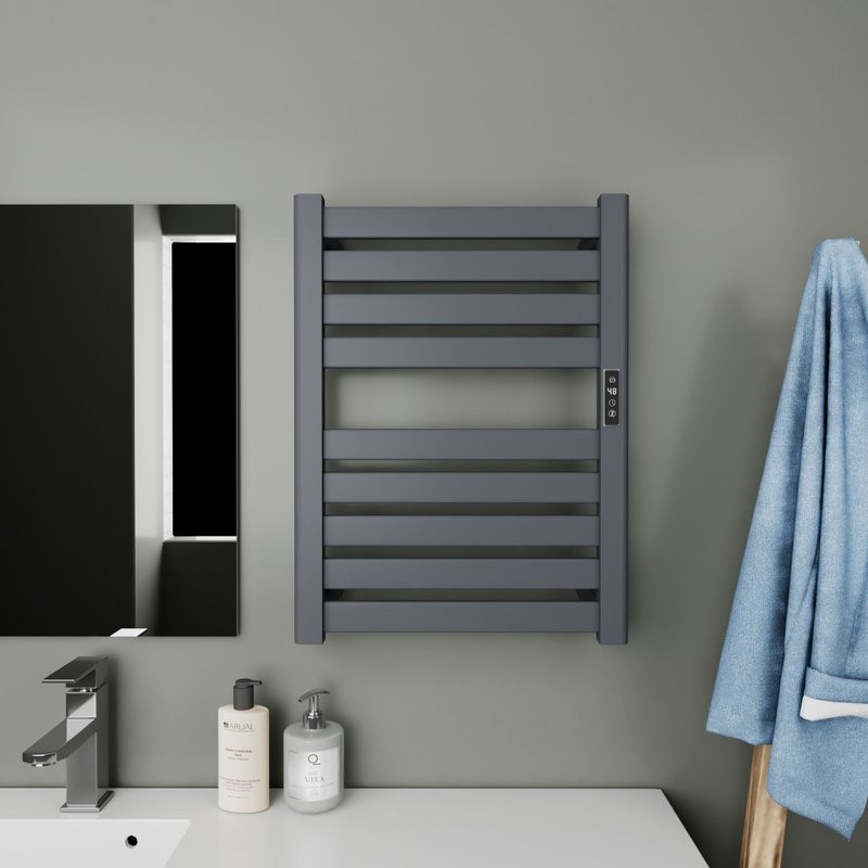 Полотенцесушитель электрический Bauedge Elite AF0030 45x60, темно-серый металлик