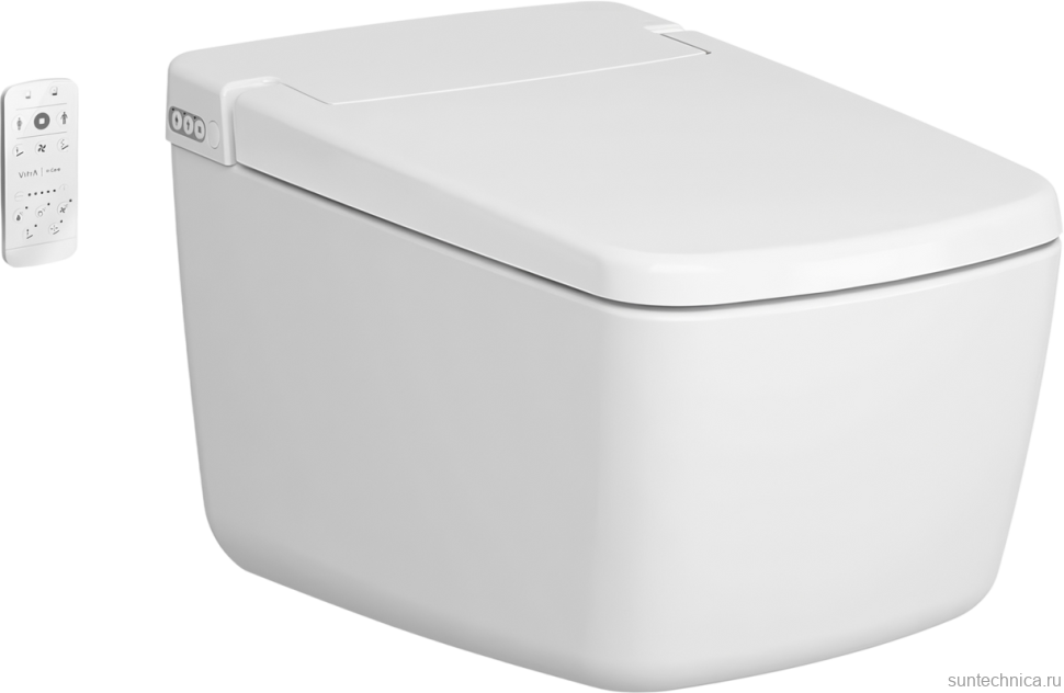 Умный унитаз подвесной VitrA V-Care Prime 7231B403-6216 безободковый, с биде и микролифтом