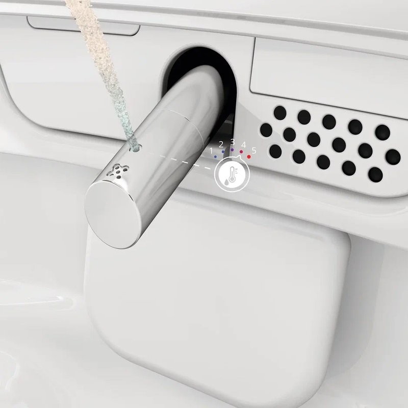 Умный унитаз подвесной VitrA V-Care Prime 7231B403-6216 безободковый, с биде и микролифтом