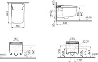 Умный унитаз подвесной VitrA V-Care Prime 7231B403-6216 безободковый, с биде и микролифтом