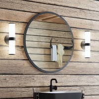 Зеркало круглое Corozo Слим 770 черное