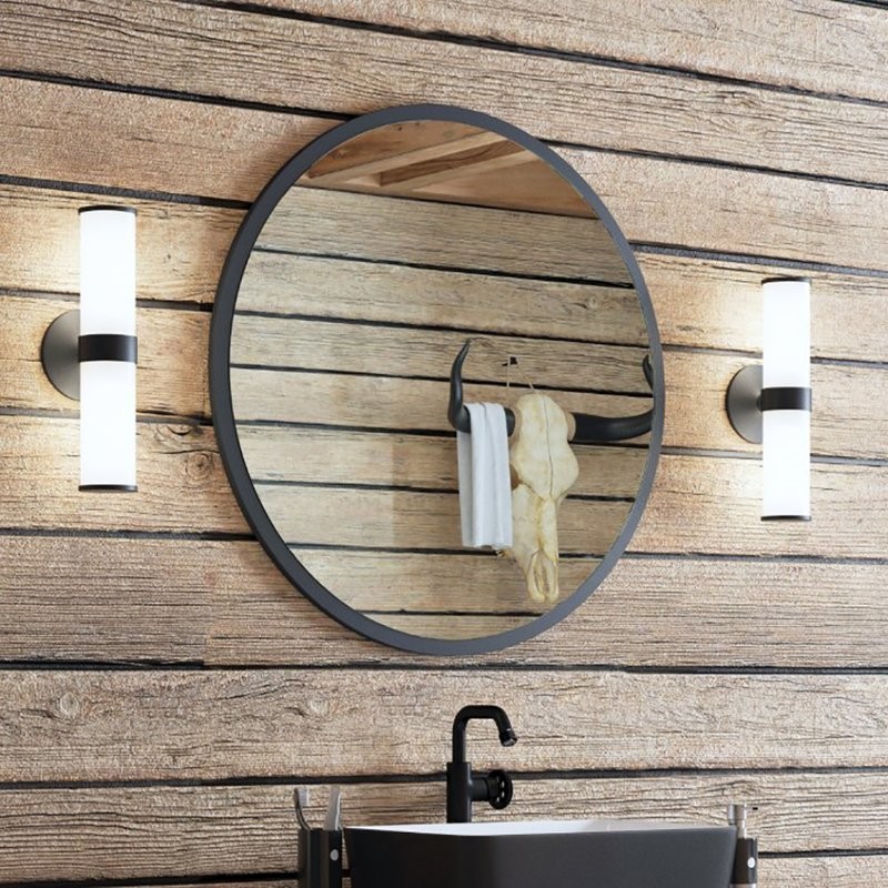 Зеркало круглое Corozo Слим 770 черное