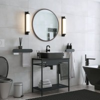 Зеркало круглое Corozo Слим 770 черное