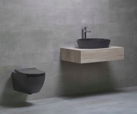 Унитаз подвесной beWash Bogen 88303270 с сиденьем микролифт, черный матовый