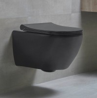 Унитаз подвесной beWash Bogen 88303270 с сиденьем микролифт, черный матовый