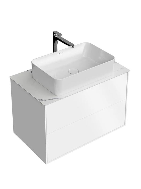 Тумба с раковиной KERAMA MARAZZI Plaza Modern 80 подвесная, матовая белая