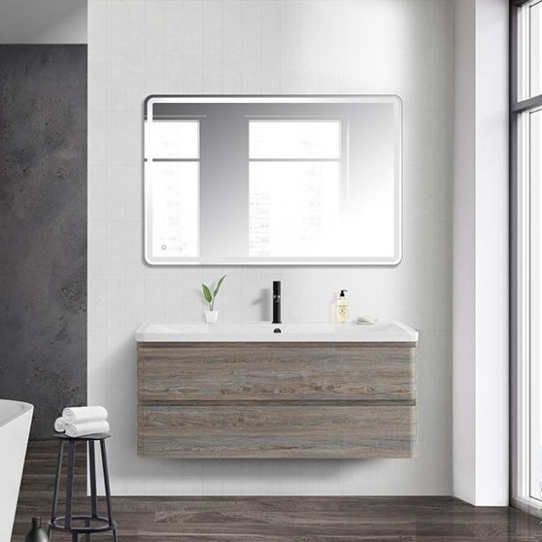 Мебель для ванной комнаты BelBagno Albano 120 подвесная, pino scania, белая глянцевая раковина