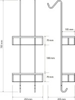Полка Bemeta Cytro 146208422 2-ярусная
