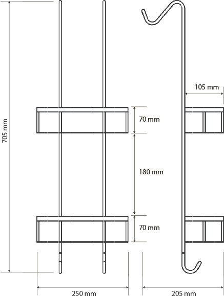 Полка Bemeta Cytro 146208422 2-ярусная