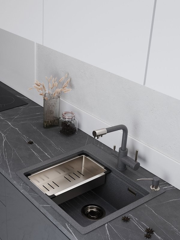 Мойка кухонная Emar Quartz EMQ-1520.Q Антрацит