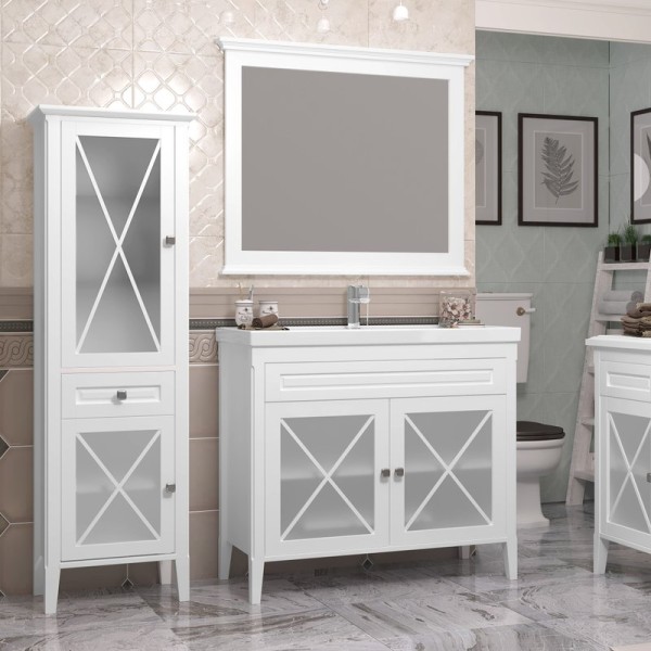 Мебель для ванной комнаты Opadiris Палермо 100 белая матовая