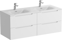 Тумба с раковиной BelBagno Etna 120 для двоих, bianco lucido, раковина BB-8099-120-2