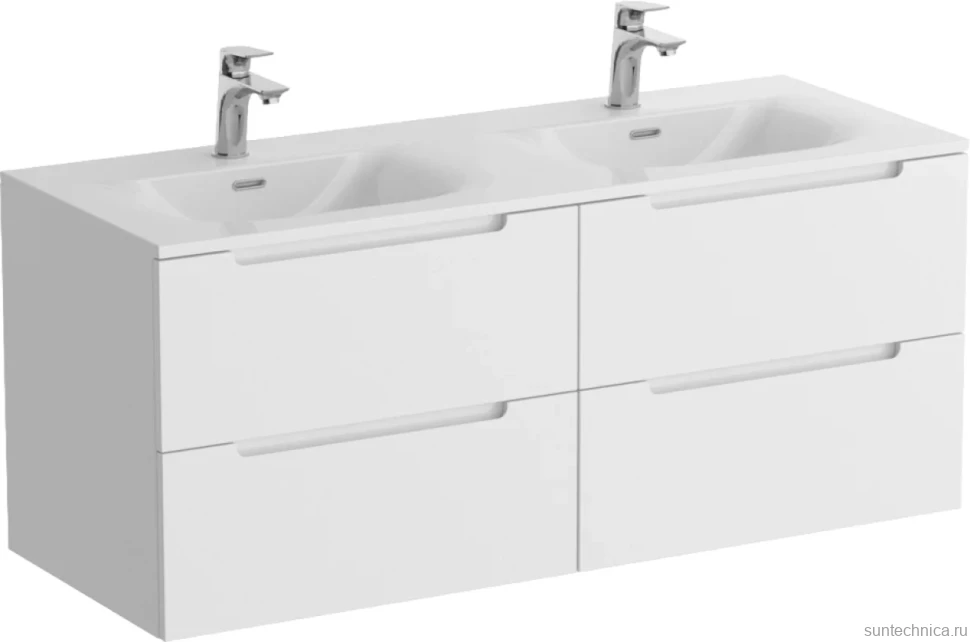 Тумба с раковиной BelBagno Etna 120 для двоих, bianco lucido, раковина BB-8099-120-2