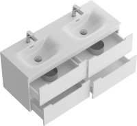 Тумба с раковиной BelBagno Etna 120 для двоих, bianco lucido, раковина BB-8099-120-2