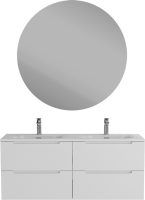 Тумба с раковиной BelBagno Etna 120 для двоих, bianco lucido, раковина BB-8099-120-2