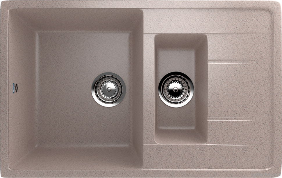 Мойка кухонная Ulgran U-205 302 песочная + дозатор U-01 песочный