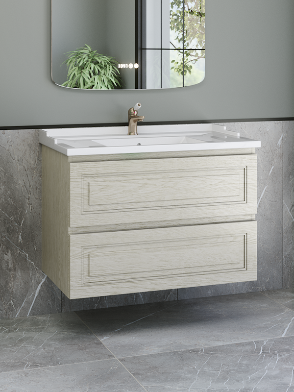 Тумба с раковиной Caprigo Wales 90 беленый дуб