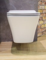 Унитаз подвесной Art&Max Platino AM9321CHR/SC безободковый, с микролифтом, белый