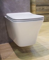 Унитаз подвесной Art&Max Platino AM9321CHR/SC безободковый, с микролифтом, белый
