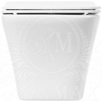 Унитаз подвесной Art&Max Platino AM9321CHR/SC безободковый, с микролифтом, белый