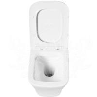 Унитаз подвесной Art&Max Platino AM9321CHR/SC безободковый, с микролифтом, белый